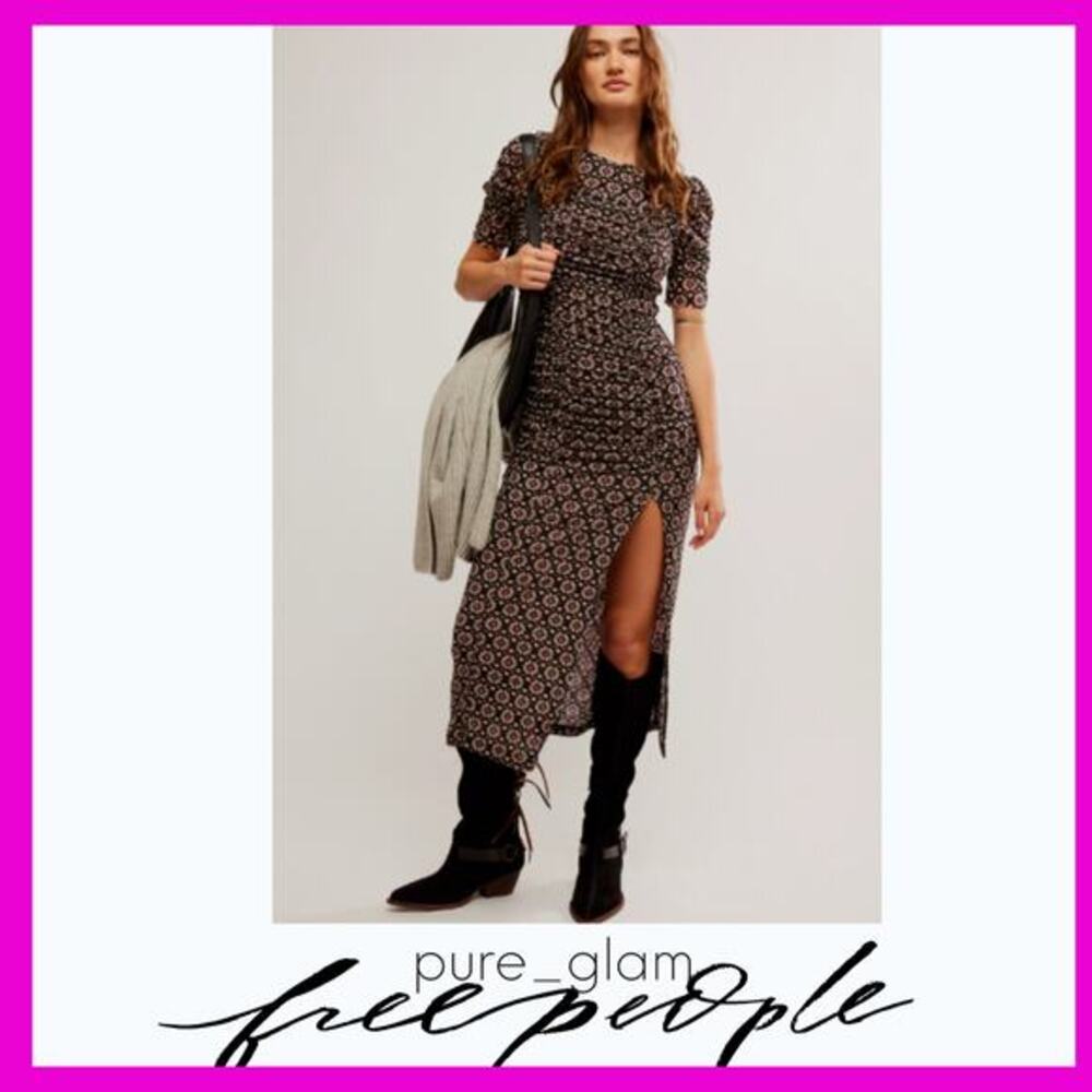 Free People floral midi dress